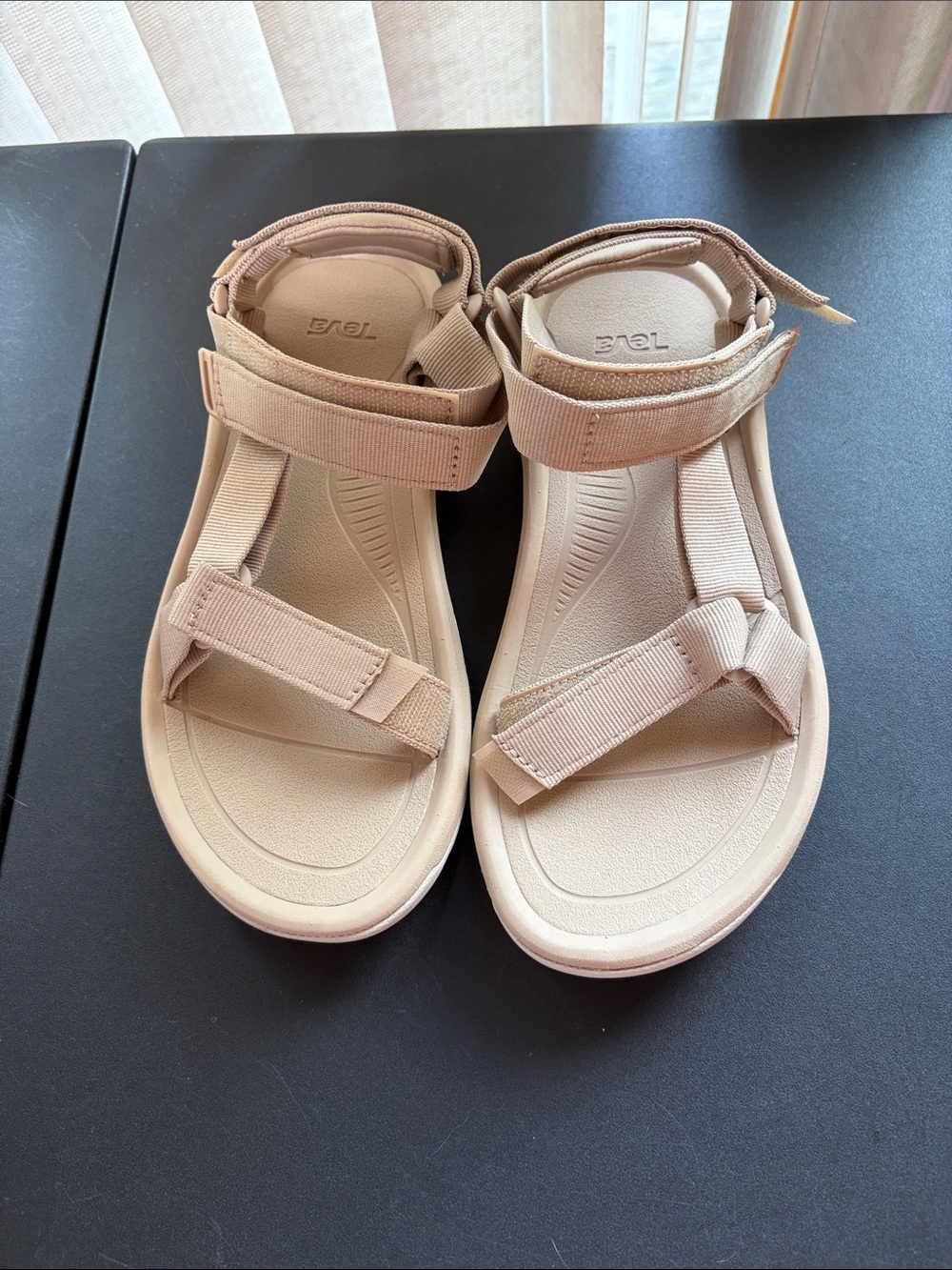 Teva Women’s Beige Sport Sandals with Adjustable Straps Size 8